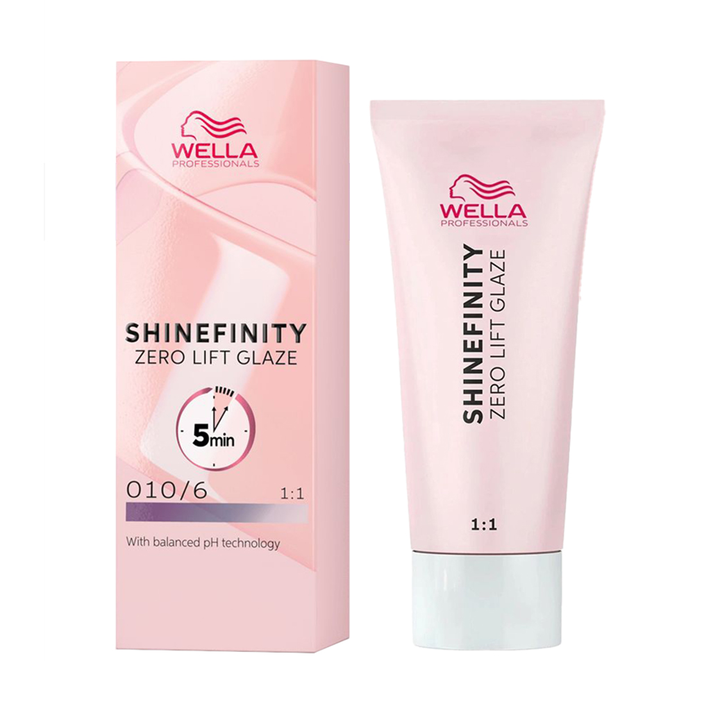 Напівперманентна фарба для волосся Wella Professionals Shinefinity Zero Lift Glaze 010/6 Lavander Flash, 60 мл