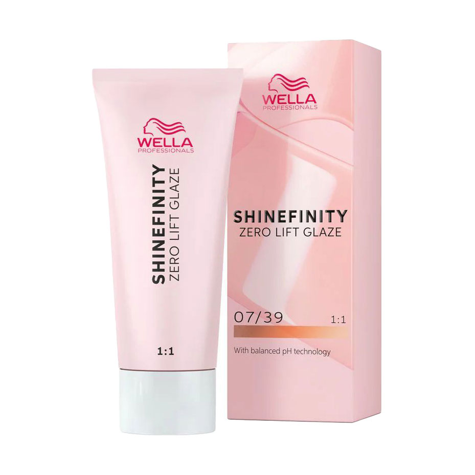 Напівперманентна фарба для волосся Wella Professionals Shinefinity Zero Lift Glaze 07/39 Chroma Gold, 60 мл